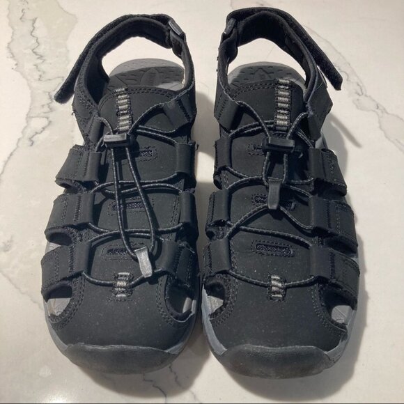 KHOMBU Sz 9D Hiking Walking Bungee Closure and Velcro Adjustable Strap Shoes - Picture 2 of 9